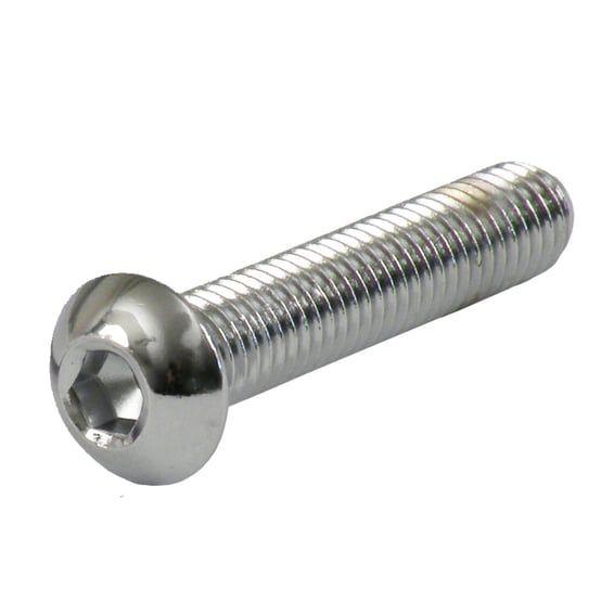 M12 x 30mm buttonhead bolt, chrome