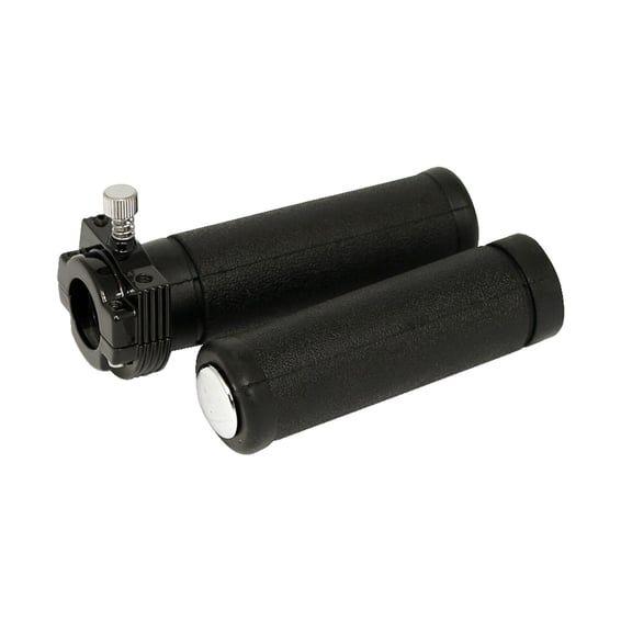 OEM style throttle assembly with grips, single cable. Black