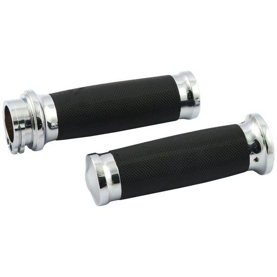 Handlebar grip set, Caliber. Chrome