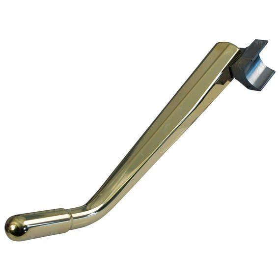 K-Tech, weld-on Diamond jiffy stand. Polished brass