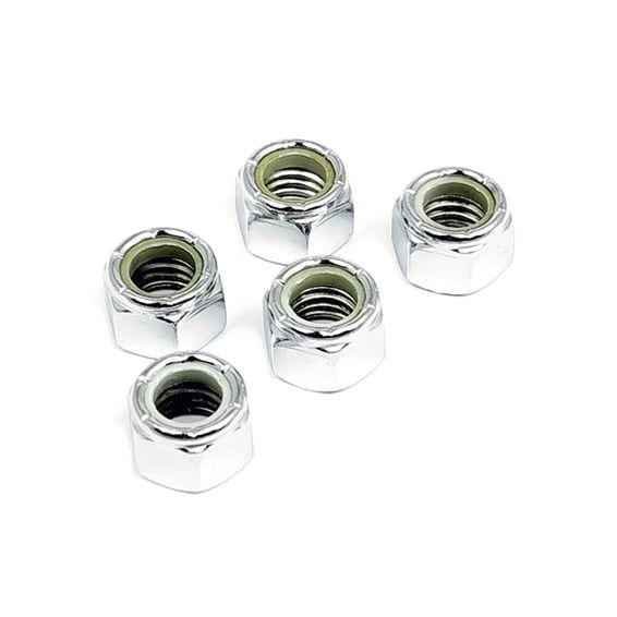 Chrome nylon locknuts 10/32