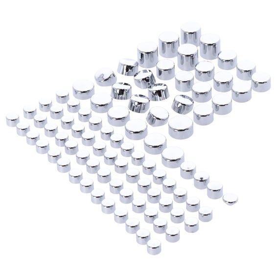 Smoothtopps, push-on cover set (86pc). Chrome
