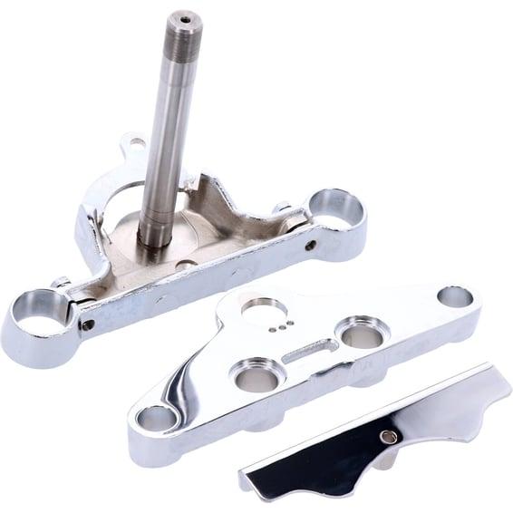 Stock style FXWG/FXST 41mm triple trees. Chrome