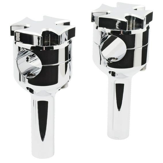 Maltese riser set. 4" rise. Chrome