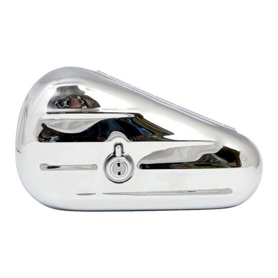 Teardrop tool box ribbed. Chrome