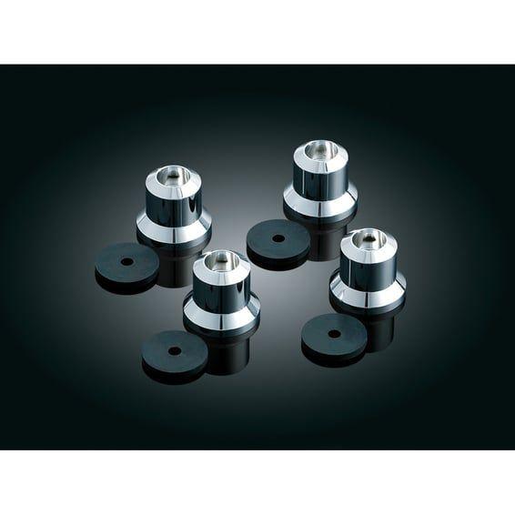 Luggage rack risers, chrome