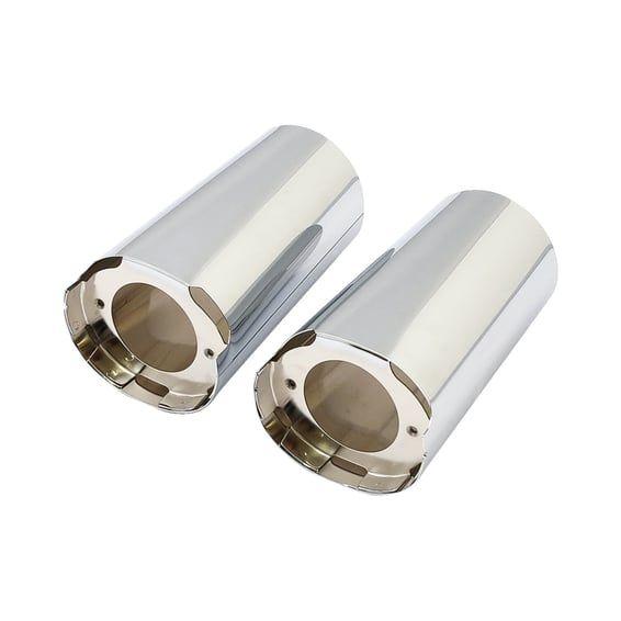 Upper fork slider covers. +2". Chrome