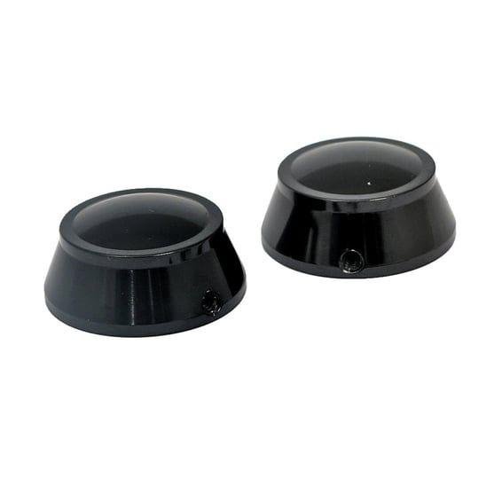 Swingarm pivot bolt cover set. Black