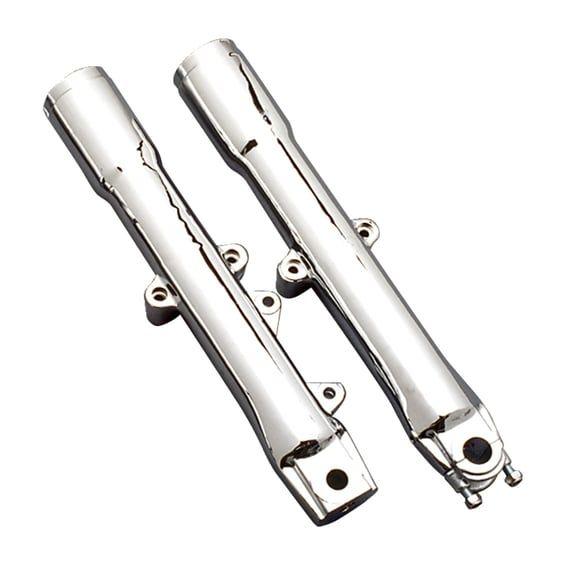 Lower fork legs, single disc. Polished