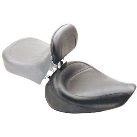 Wide Touring solo seat. With rider backrest