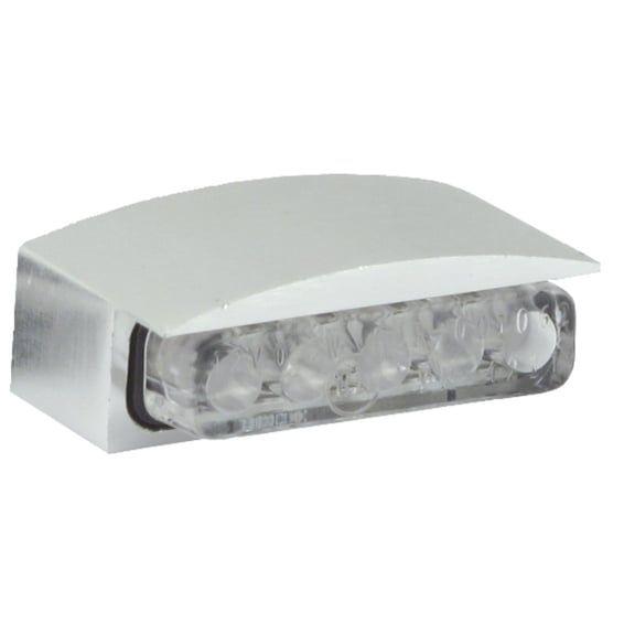 Mini LED license plate light, silver housing