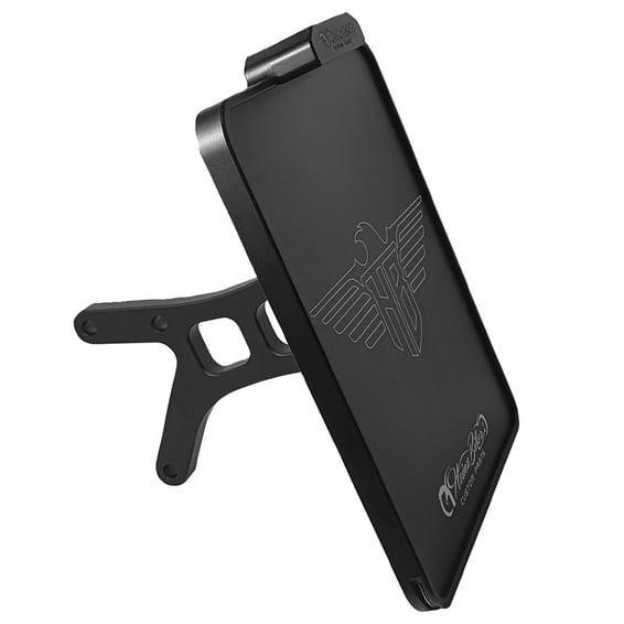 side mount license plate bracket. Black