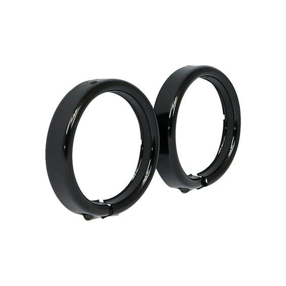 Recessed trim rings. turn signals. Gloss black