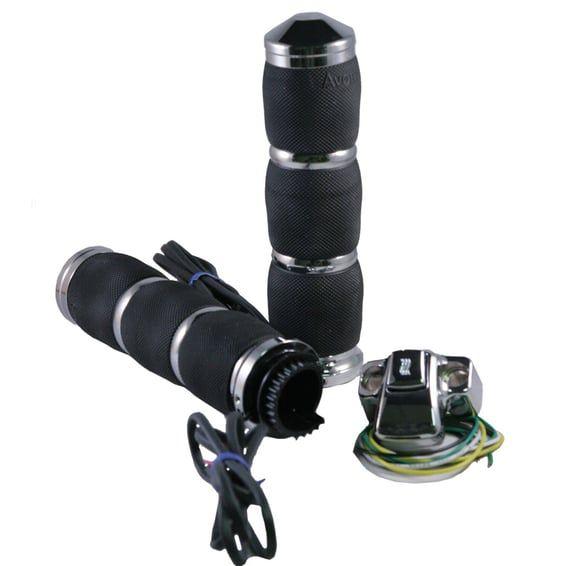 Avon MT Air Cushioned heated grips chrome