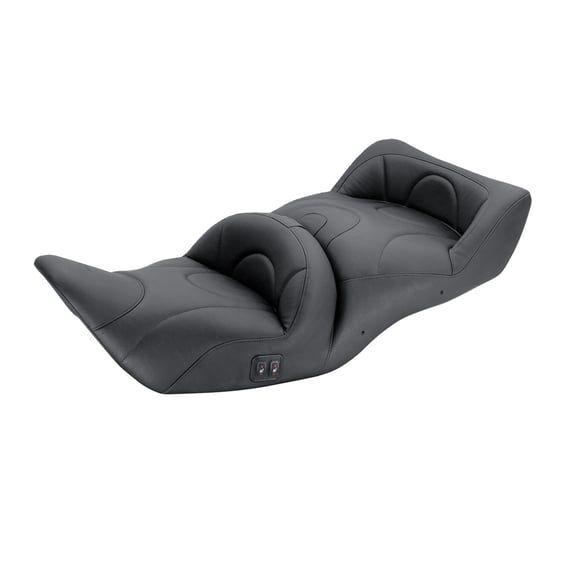 1-piece 2-up touring seat heated plain black