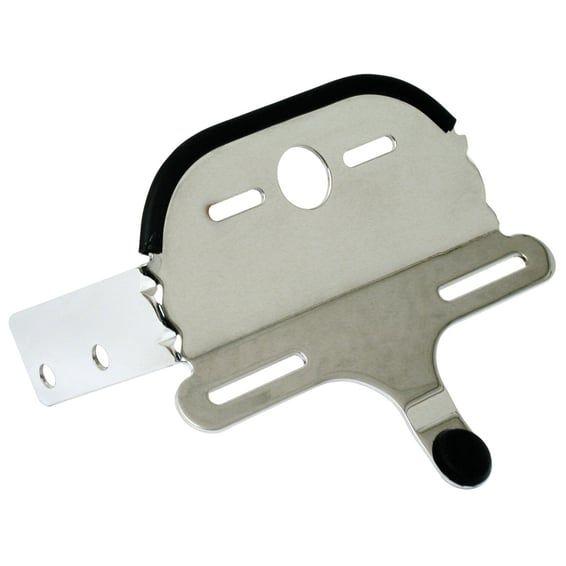 Custom Fat Bob taillight bracket. Chrome. 6-1/2" wide