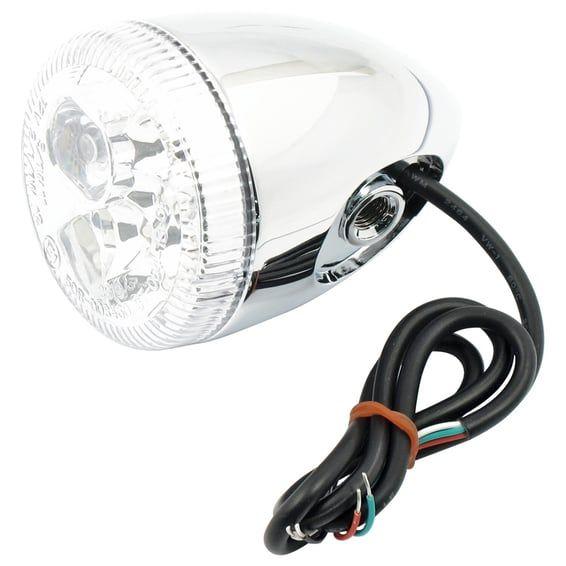 3-1 LED bullet taillight / turn signal combo. Chrome. Clear