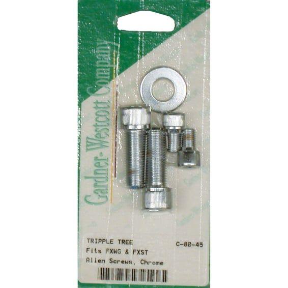 Triple tree pinch bolt set. Chrome Allen heads