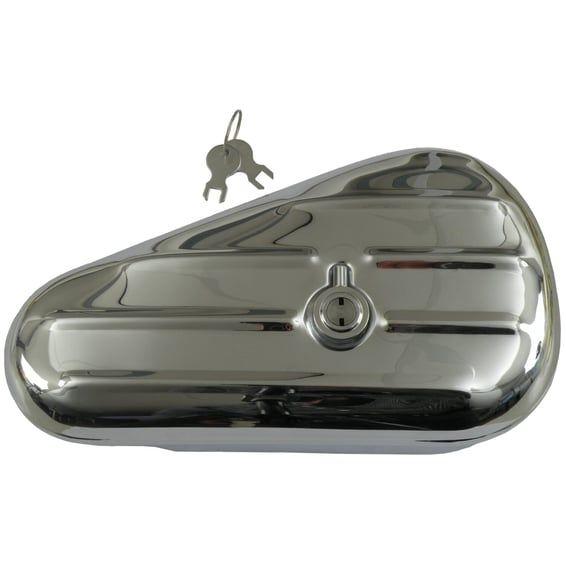 Teardrop tool box ribbed. Chrome