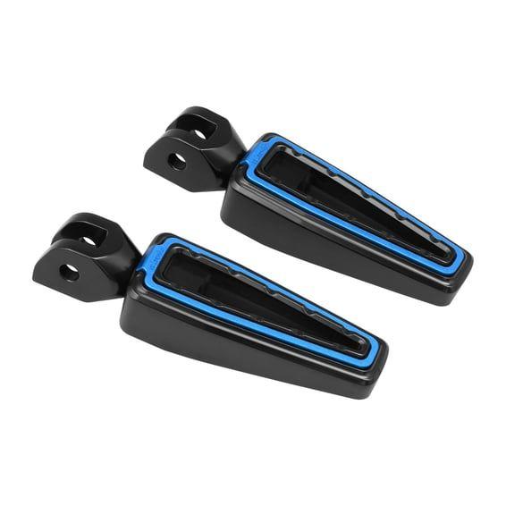 foot pegs. Black blue