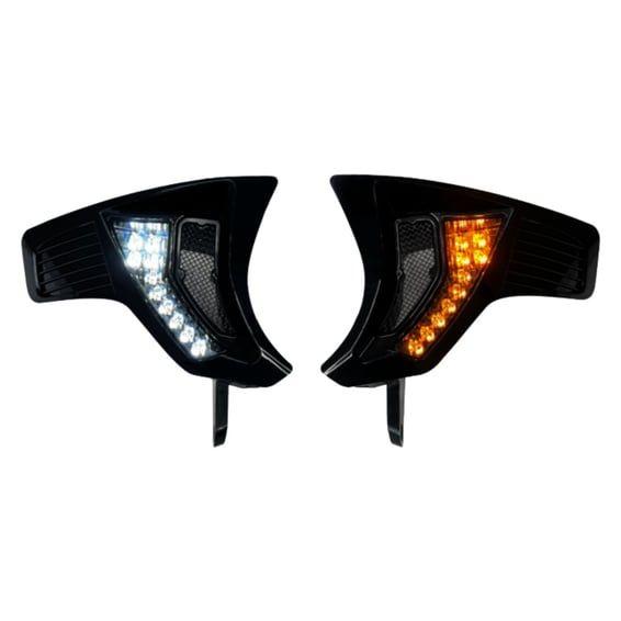 turn signal LED vent inserts. Front. Black