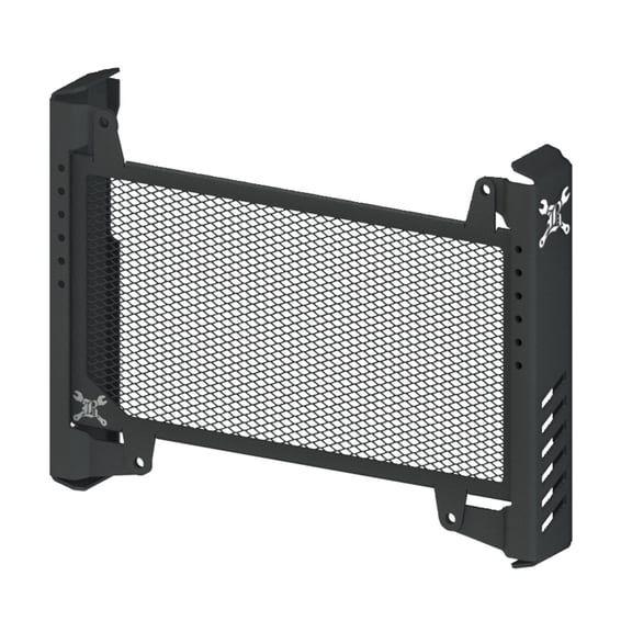 Slash cut radiator guard. Black