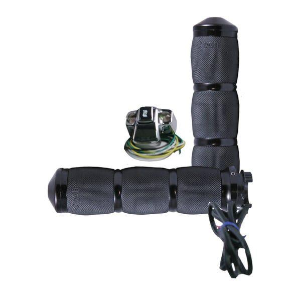 Avon MT Air Cushioned heated grips black anodized