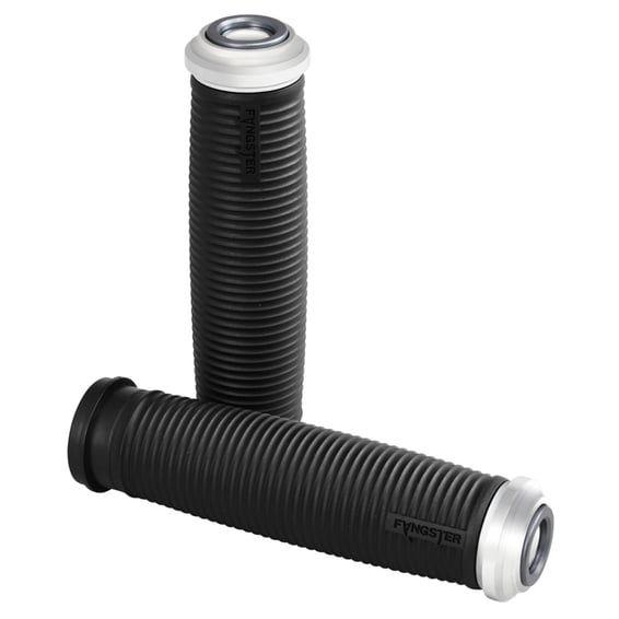 handlebar grip set.  Chrome smoky