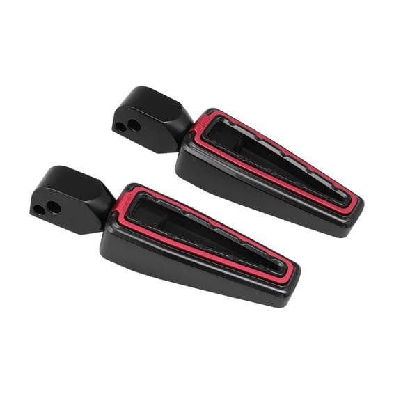 passenger foot pegs. Black red