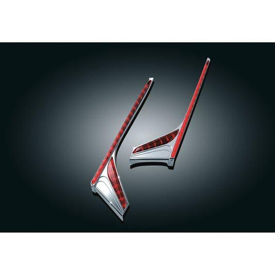 Vertical rear light strips chrome