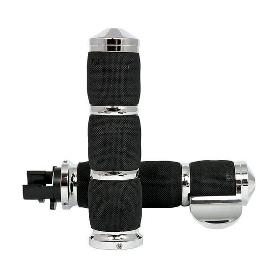 Avon air cushioned grips chrome w/throttle boss