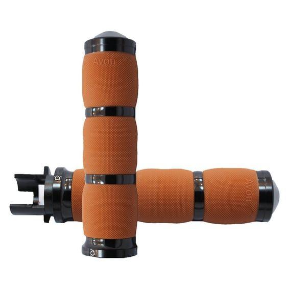 Avon air cushioned grips black anodized tan