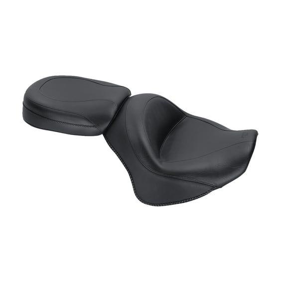 wide touring vintage seat plain black
