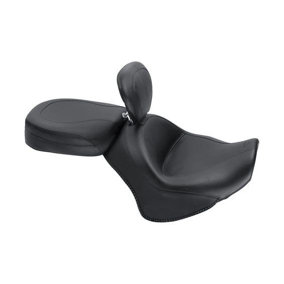 wide touring vintage seat plain black