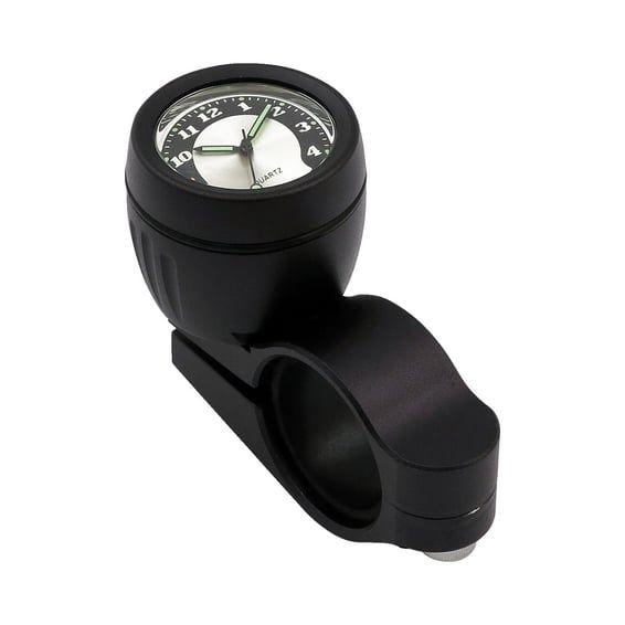 Handlebar mounted clock, black