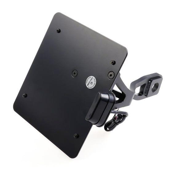 side mount license plate bracket black. DE