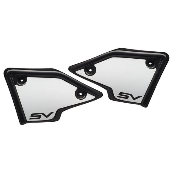 side number plates. Black gloss