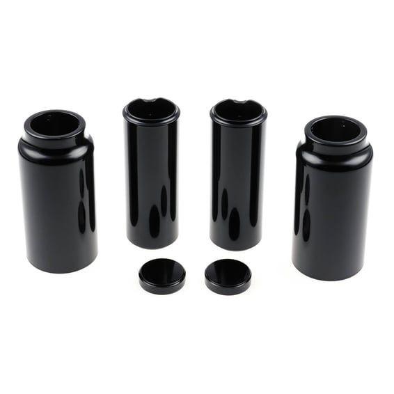 6-piece fork tube cover kit long. Gloss black