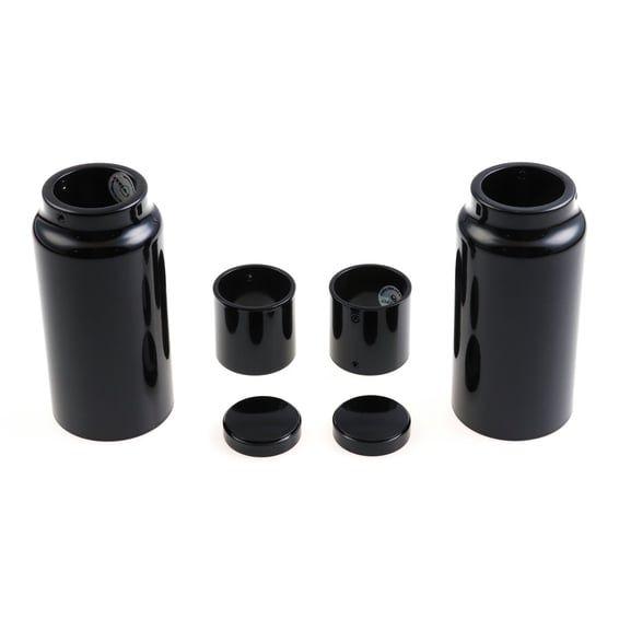 6-piece fork tube cover kit short. Gloss black
