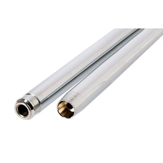 Fork tubes 35mm, 23-1/4". show chrome