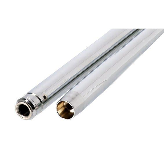 Fork tubes 35mm, 25-1/4". show chrome