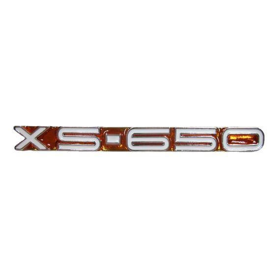 Yamaha side cover emblem, amber