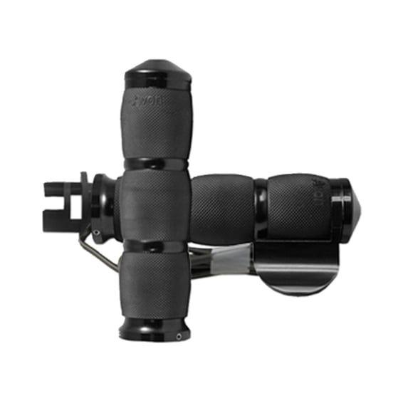 Avon air cushioned grips, heated, black anodized, w/throttle