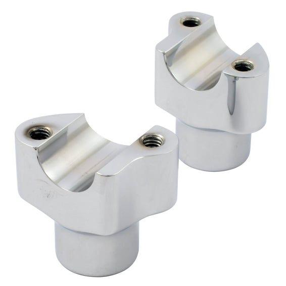 Chubby risers. Straight. 1.5" rise. Chrome