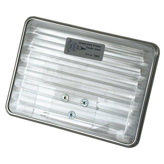 license plate bracket 25 degree. EU. Polished