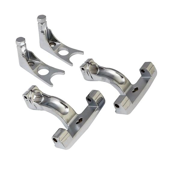 Passenger floorboard mount bracket set. Chrome