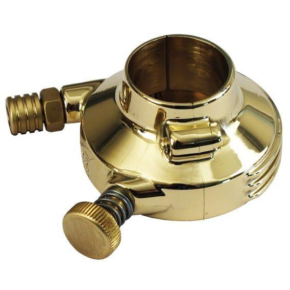 K-Tech DeLuxe external throttle housing. Polished brass