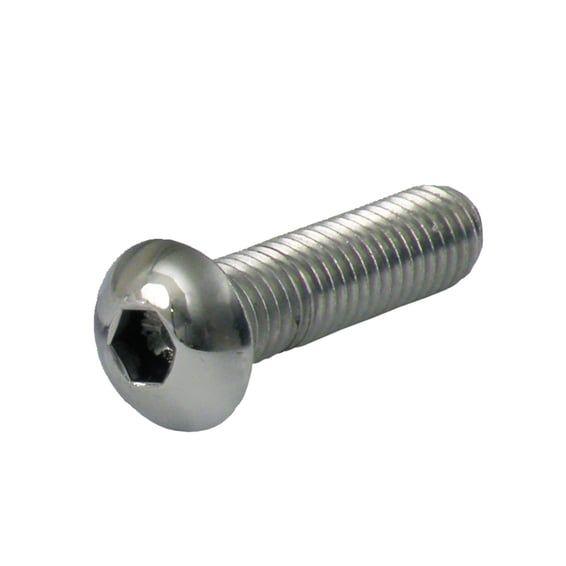 M10 x 16mm buttonhead bolt, polished ss