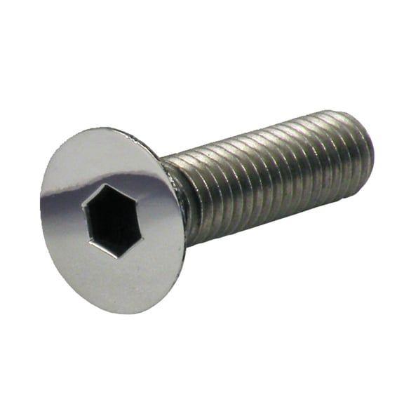 M8 x 30mm flathead allen bolt, pol. ss